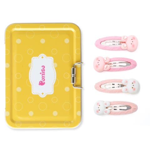 4pc Bunny Hug Snap Clip Set