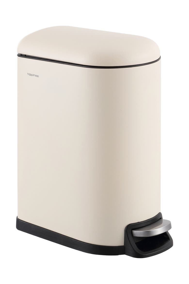 Roland Mini 2.6-Gallon Step-Open Trash Can, Main, color, Limestone Beige