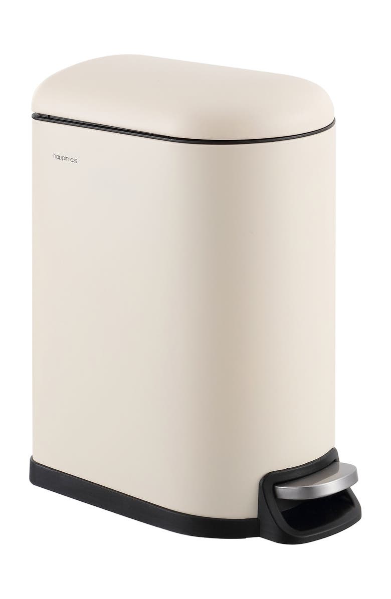 HAPPIMESS Roland Mini 2.6-Gallon Step-Open Trash Can, Main, color, Limestone Beige