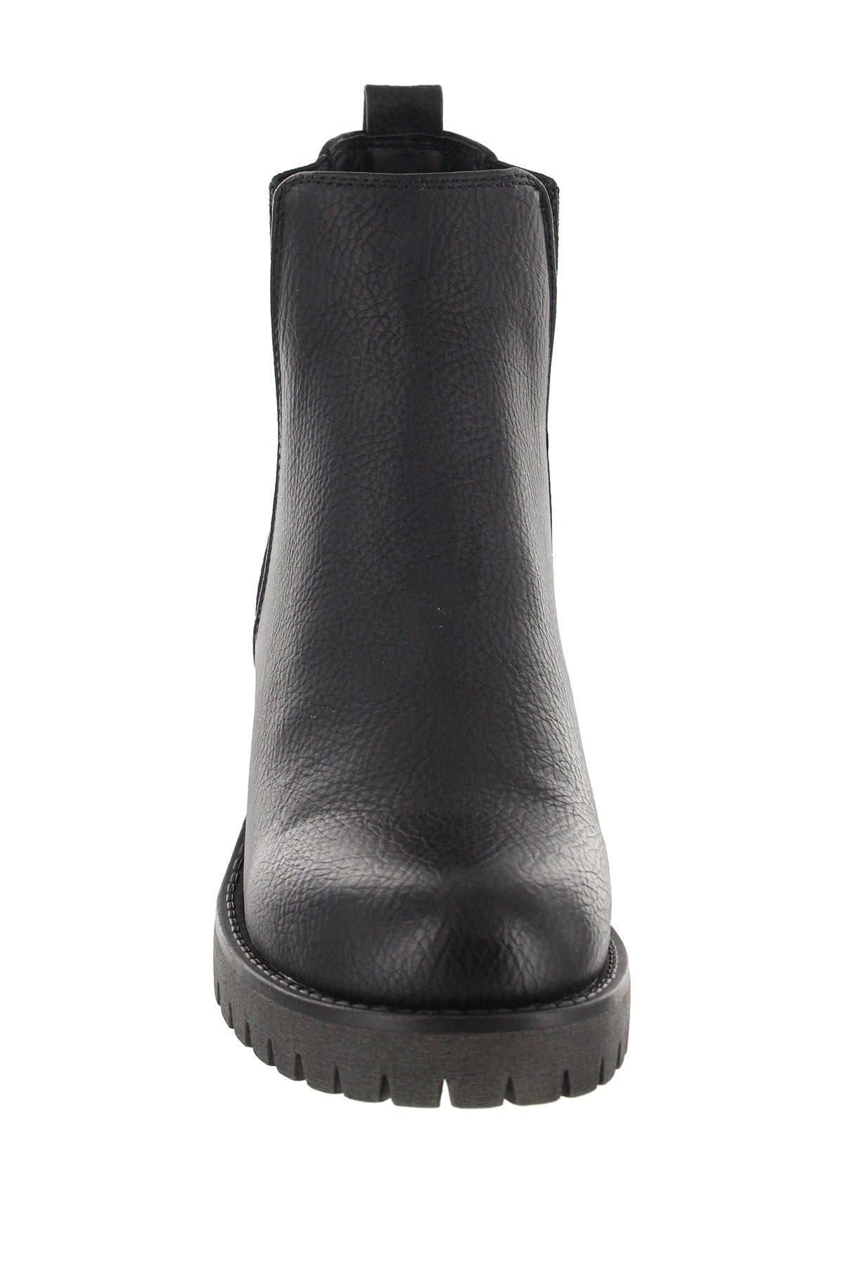 MIA Jody Ribbed Lug Sole Chelsea Boot, Alternate, color, Black