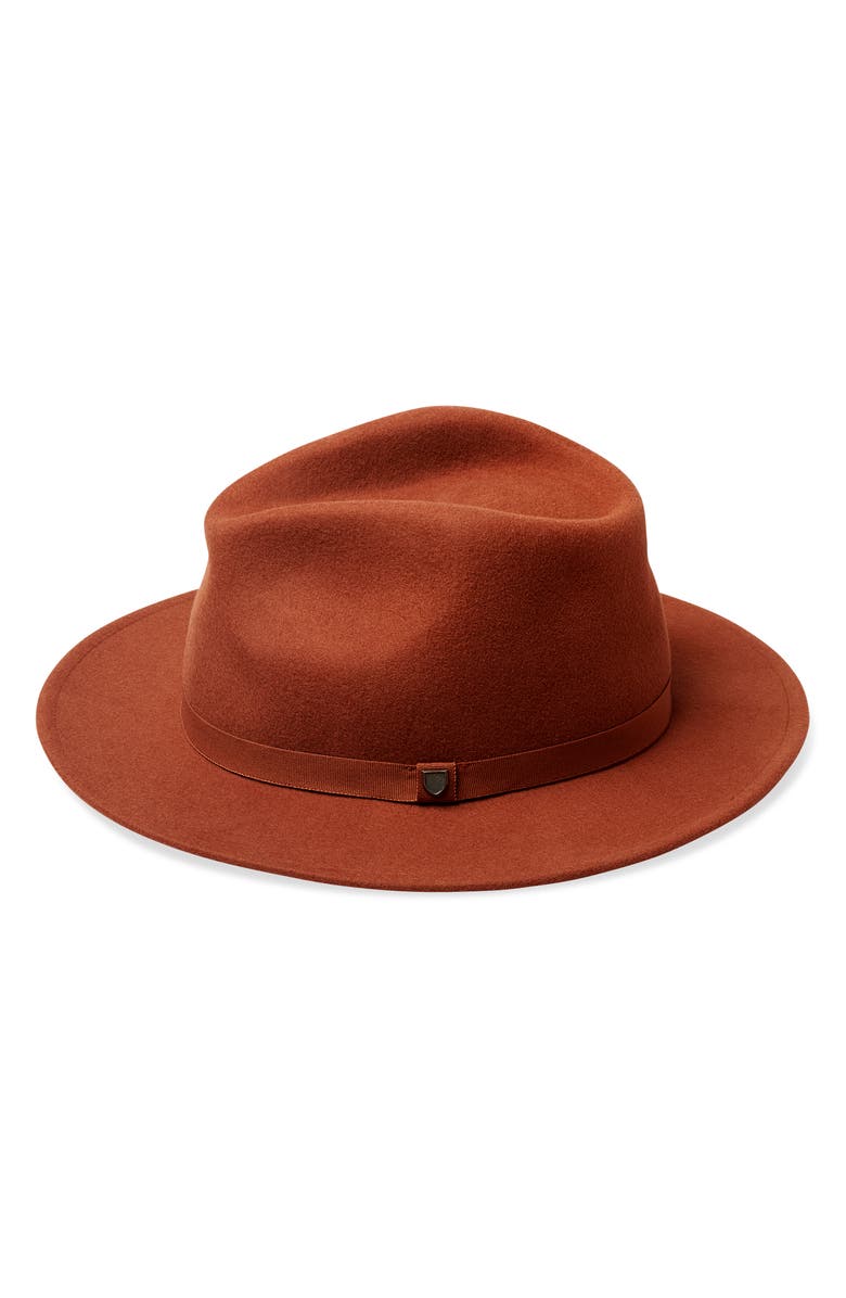 Brixton Messer Packable Felted Wool Fedora, Alternate, color,