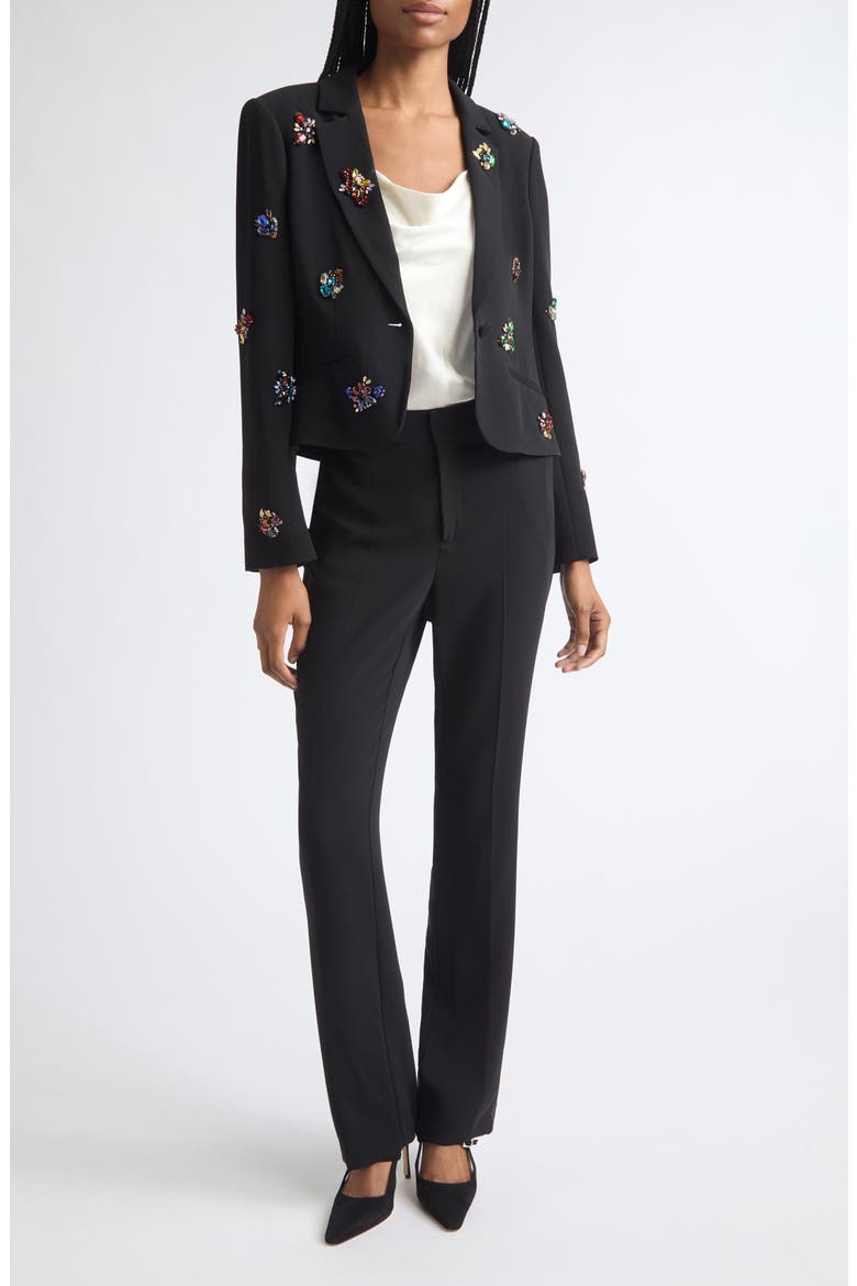 Le Petit Karlie Crown Jewel Blazer, Alternate, color, BLACK/ MULTI
