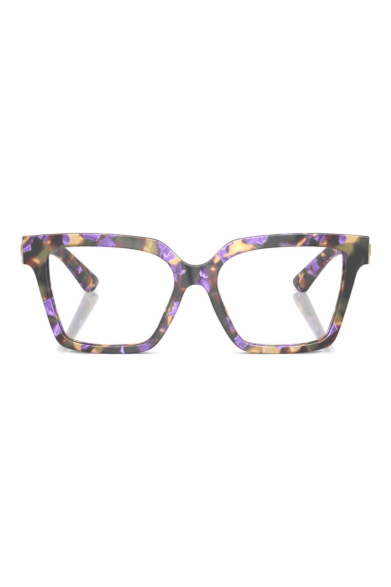 53mm Square Optical Glasses, Main, color, BLUE HAVANA