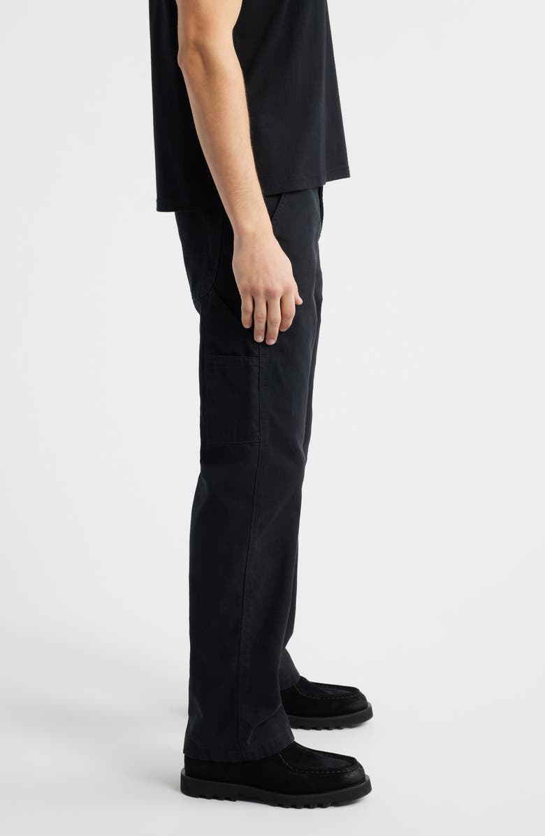 Dickies Straight Leg Black Cotton Canvas Carpenter Pants, Alternate, color, Black