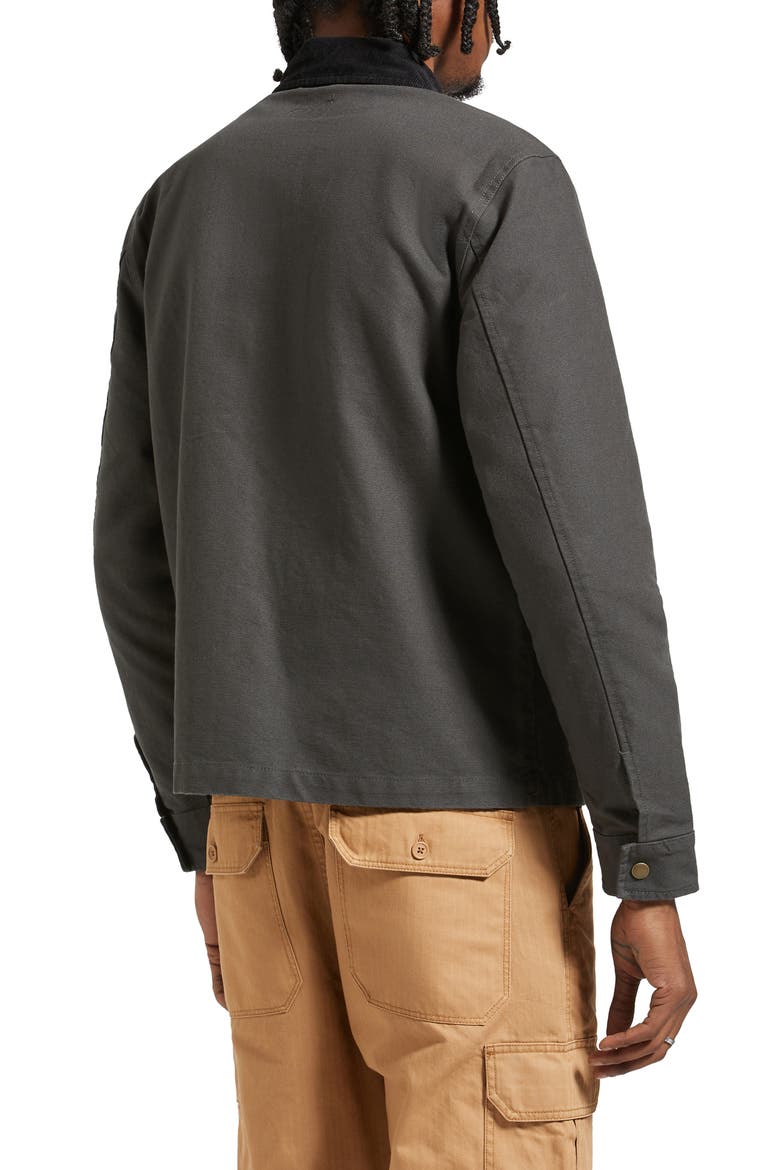 Mechanic Garage Cotton Canvas Zip Jacket, Alternate, color, WASHED BLACK
