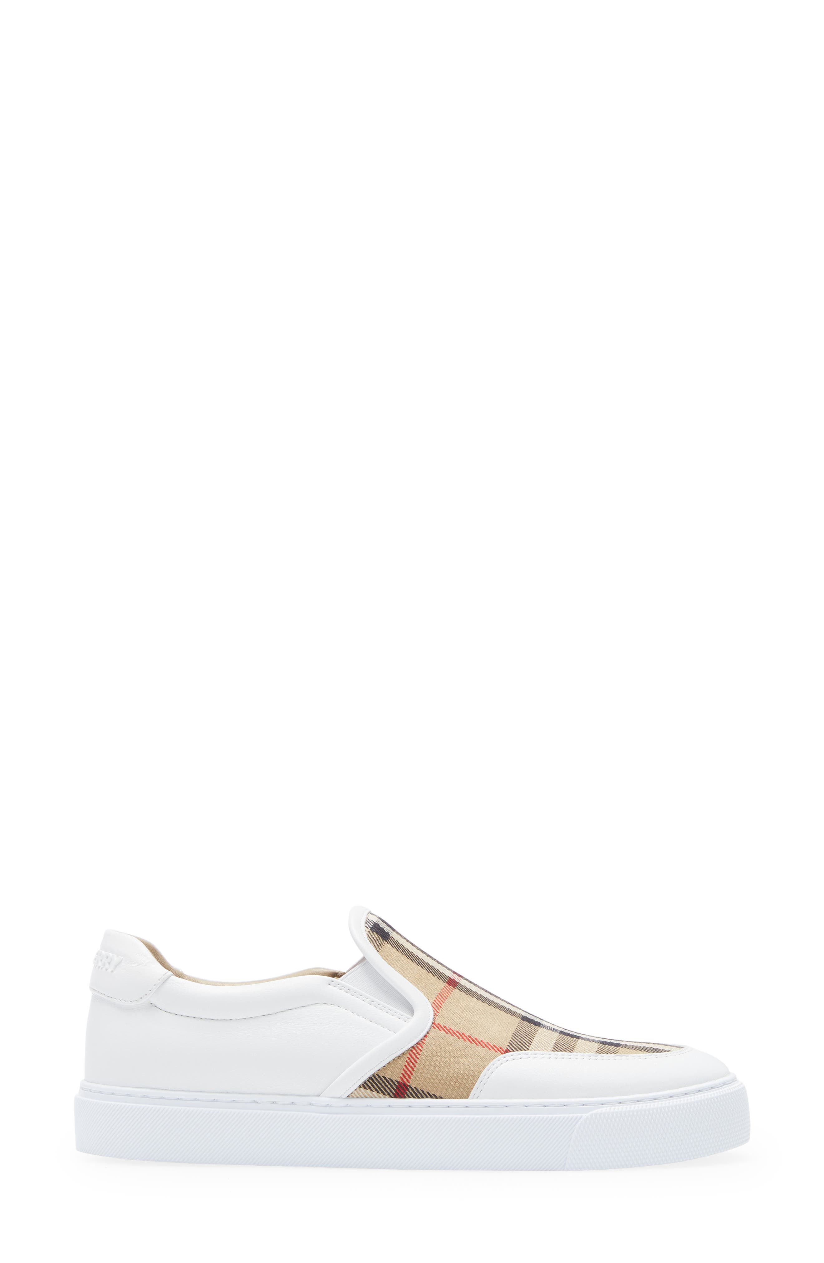 Burberry New Salmond Check Slip-On Sneaker, Alternate, color, 