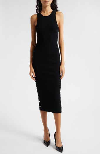 Lalita Side Snap Wool Blend Midi Dress