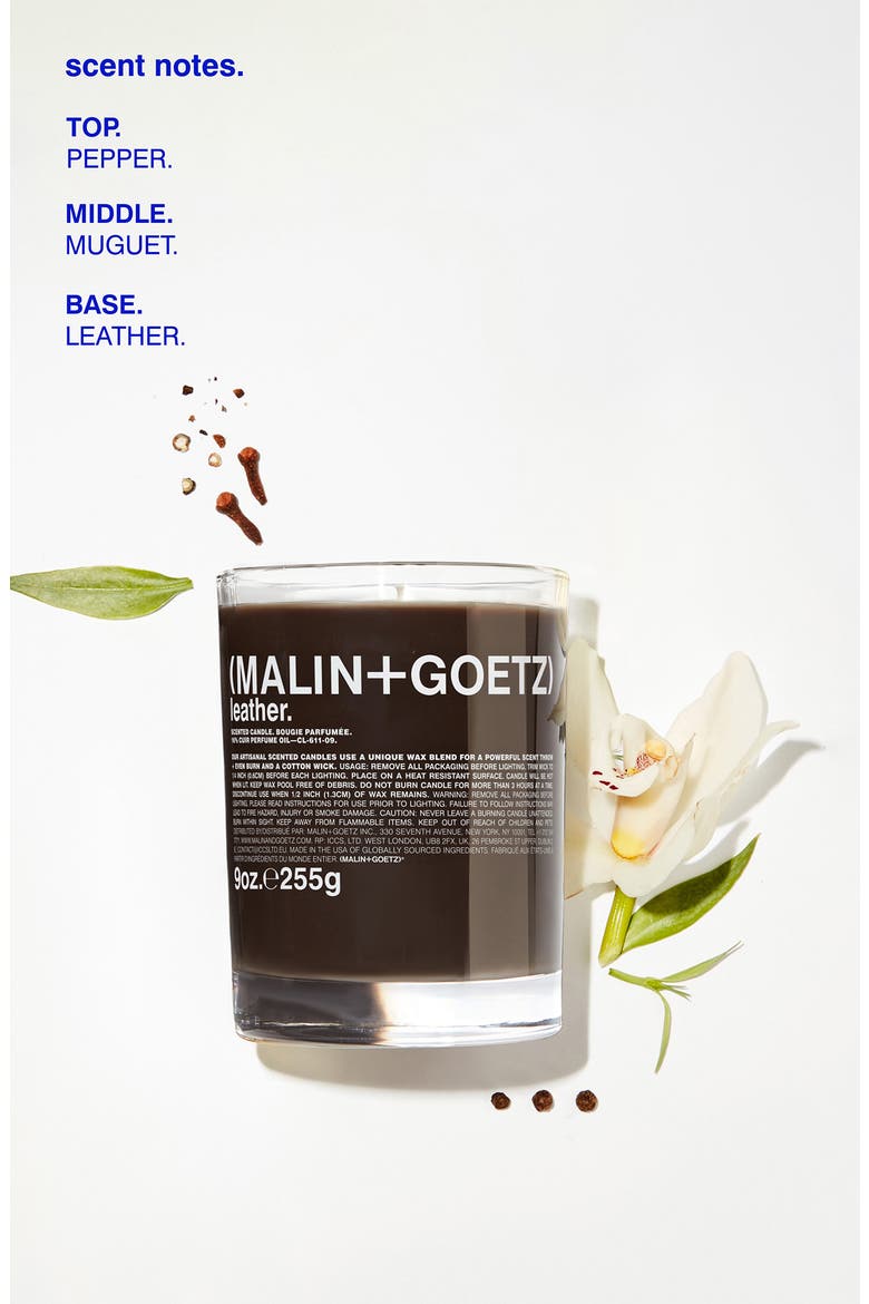 Leather Scented Candle, Alternate, color, LEATHER
