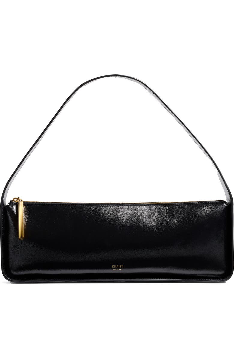 Khaite Lori Baguette Leather Shoulder Bag, Main, color, Black