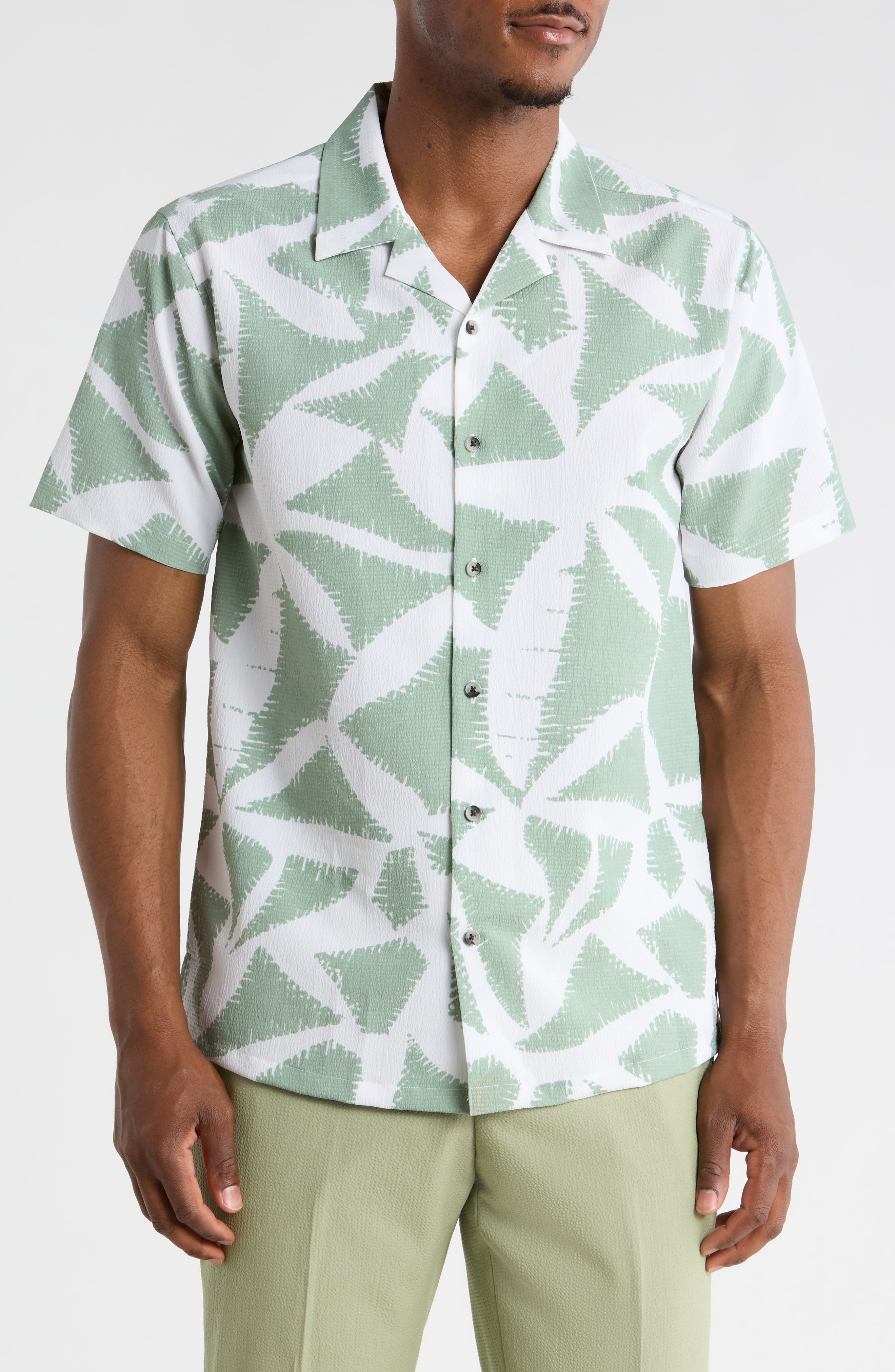 Abstract Print Camp Shirt