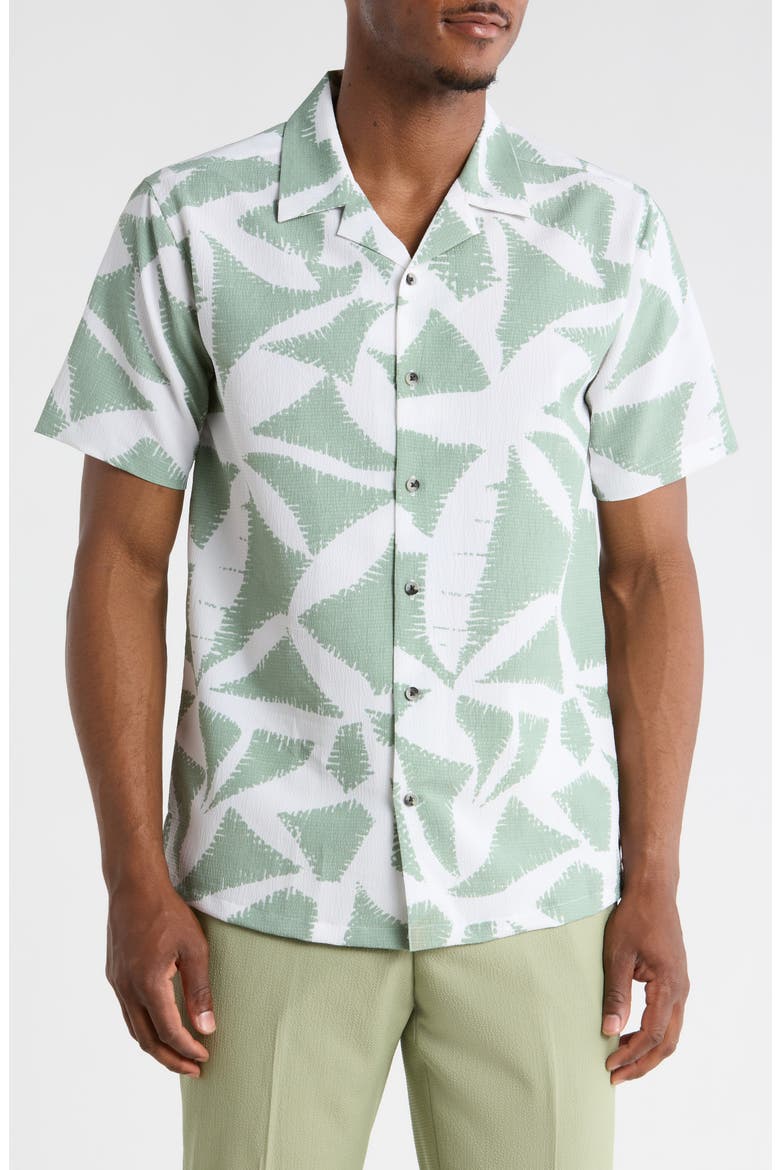 Abstract Print Camp Shirt, Main, color, WHITE
