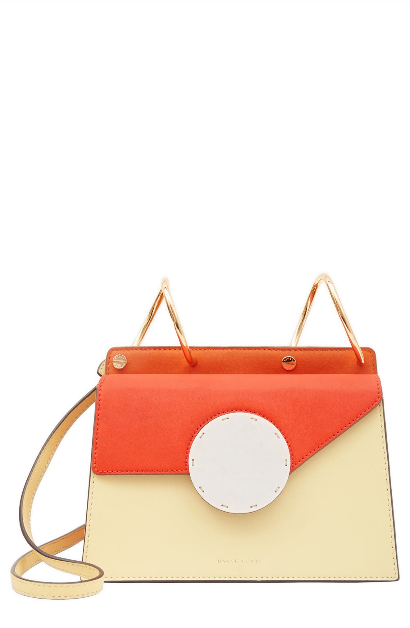 Phoebe Bis Acetate Closure Crossbody Bag, Main, color, SAWDUST/ TOMATO