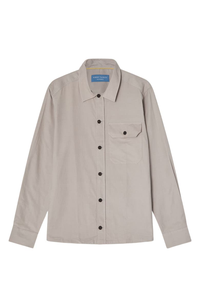 Robert Talbott Burton Pinwale Corduroy Shirt Jacket, Alternate, color, Light Gray