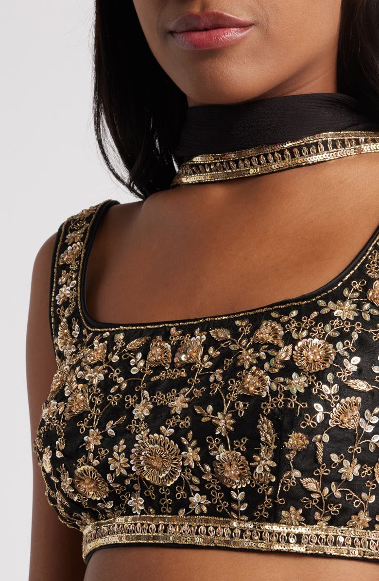 Ravi Beaded Lehenga Choli with Dupatta