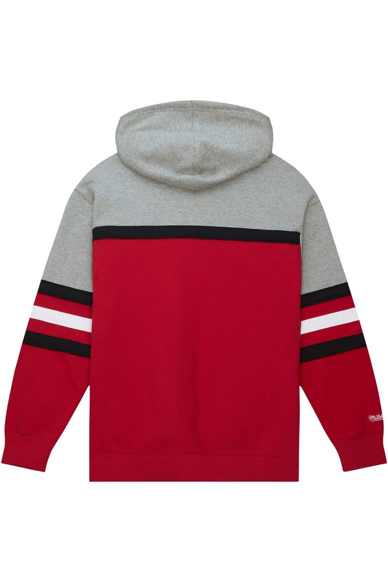 Men's Mitchell & Ness Red/Gray Detroit Red Wings Head Coach Pullover Hoodie, Alternate, color, Red