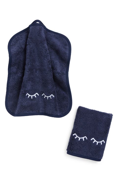 2-Pack Organic Cotton Terry Makeup Towels