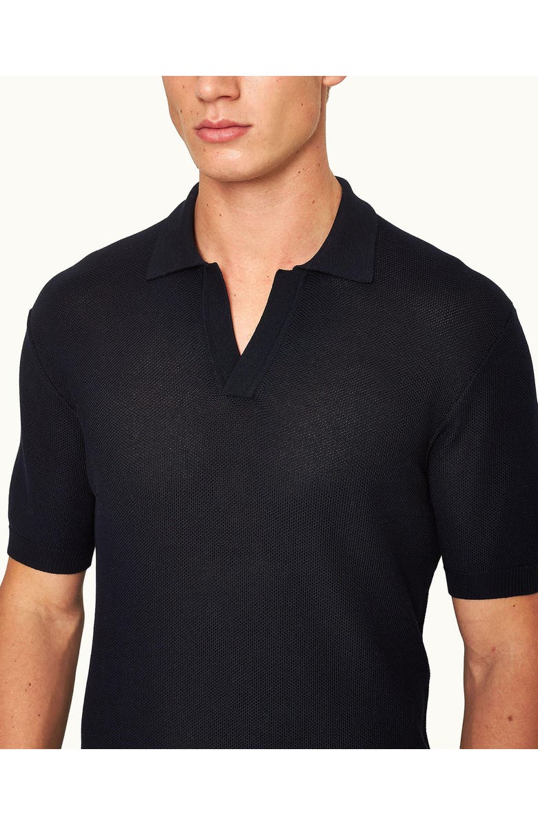 Orlebar Brown Horton Pique Tailored Fit Mercerised Cotton Polo Shirt, Alternate, color, Night Iris