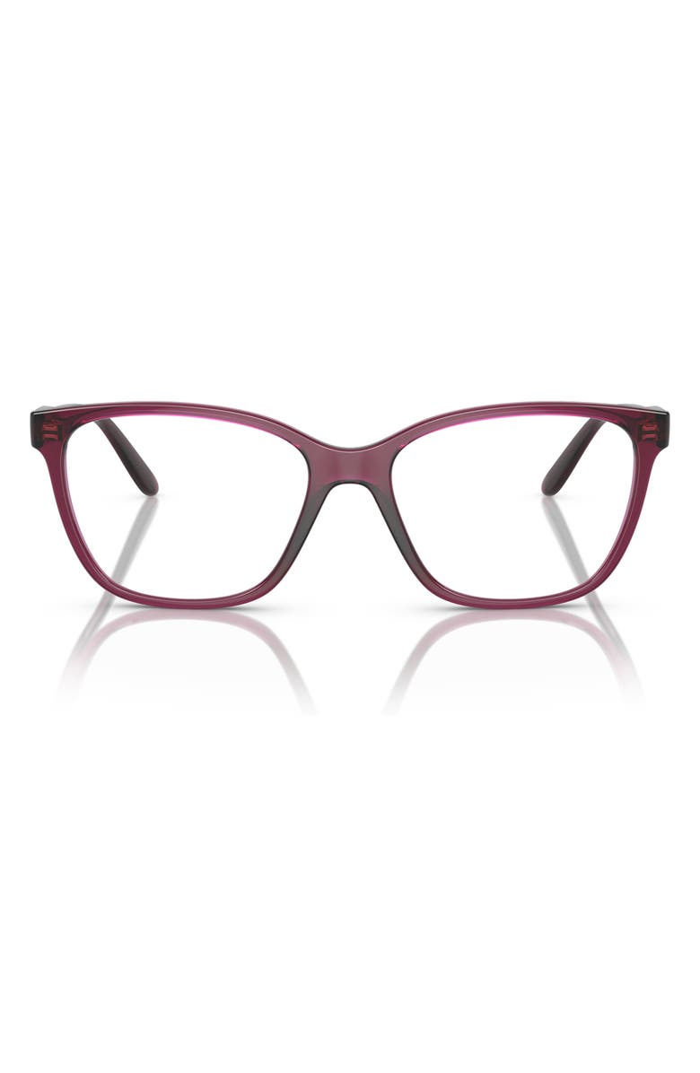 VOGUE 51mm Pillow Optical Glasses, Main, color, Dark Red