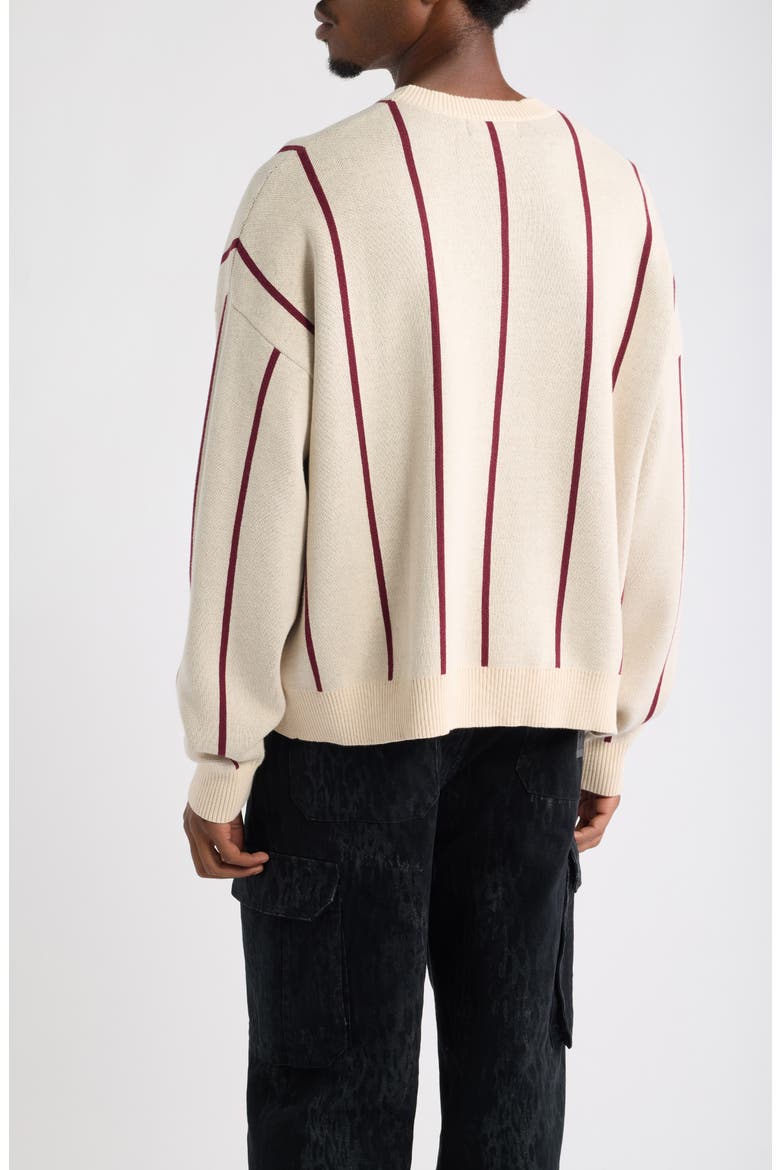 Milano Jacquard Cotton Sweater, Alternate, color, BROWN