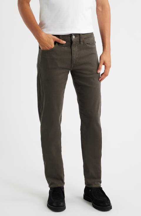Courage Brown Diagonal Straight Leg 5-Pocket Pants