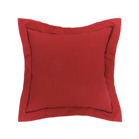 Scarlet Flange Accent Pillow 18" x 18"