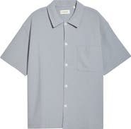 FRAME Textured Cotton Blend Button-Up Shirt
