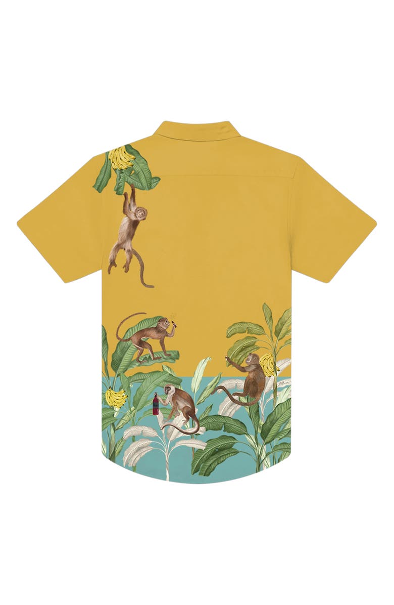 MAVRANS Monkey Weekend Short Sleeve Button-Up Shirt, Alternate, color, 