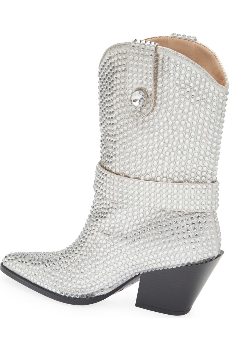 AZALEA WANG Federica Crystal Western Boot, Alternate, color,