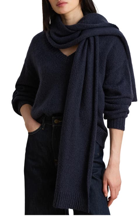 V-Neck Sweater & Scarf