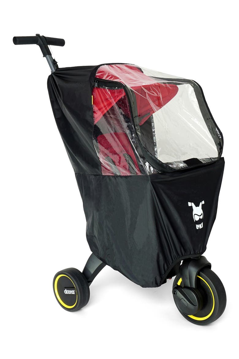 Liki Stroller Trike Rain Cover, Main, color, BLACK