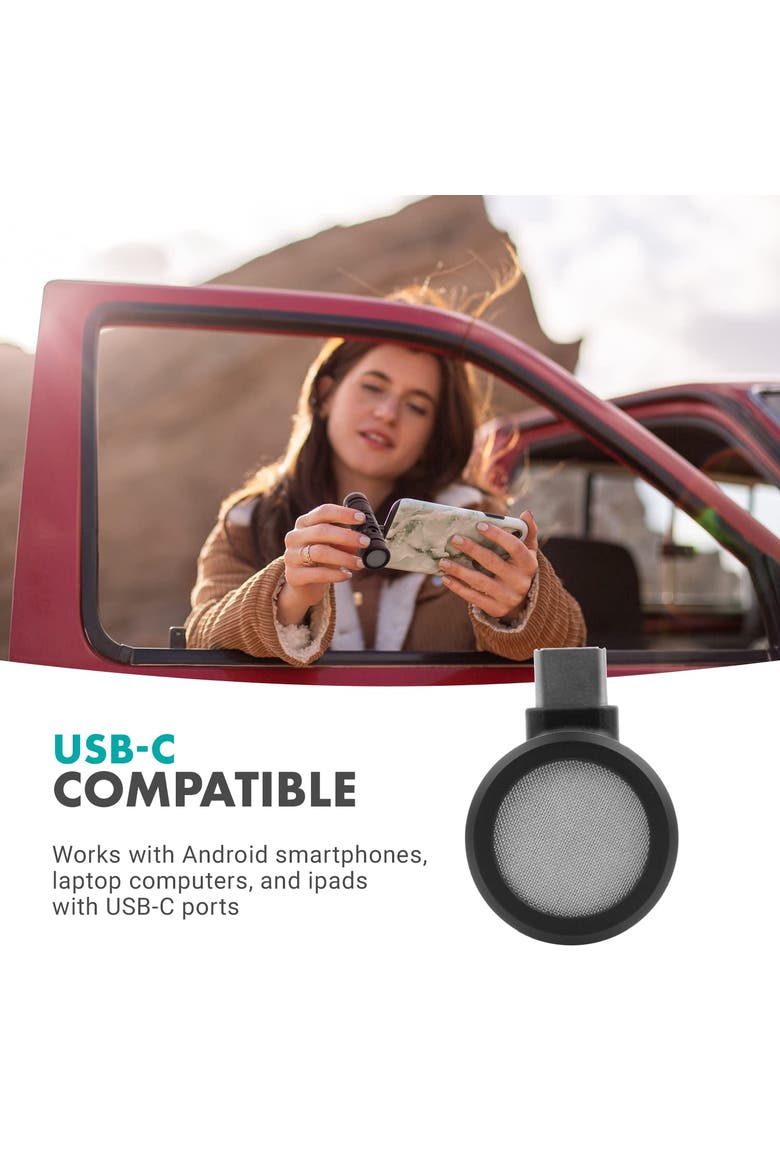 DoubleMic-UC Dual Capsule Phone Microphone for USB-C Devices, Alternate, color, Black