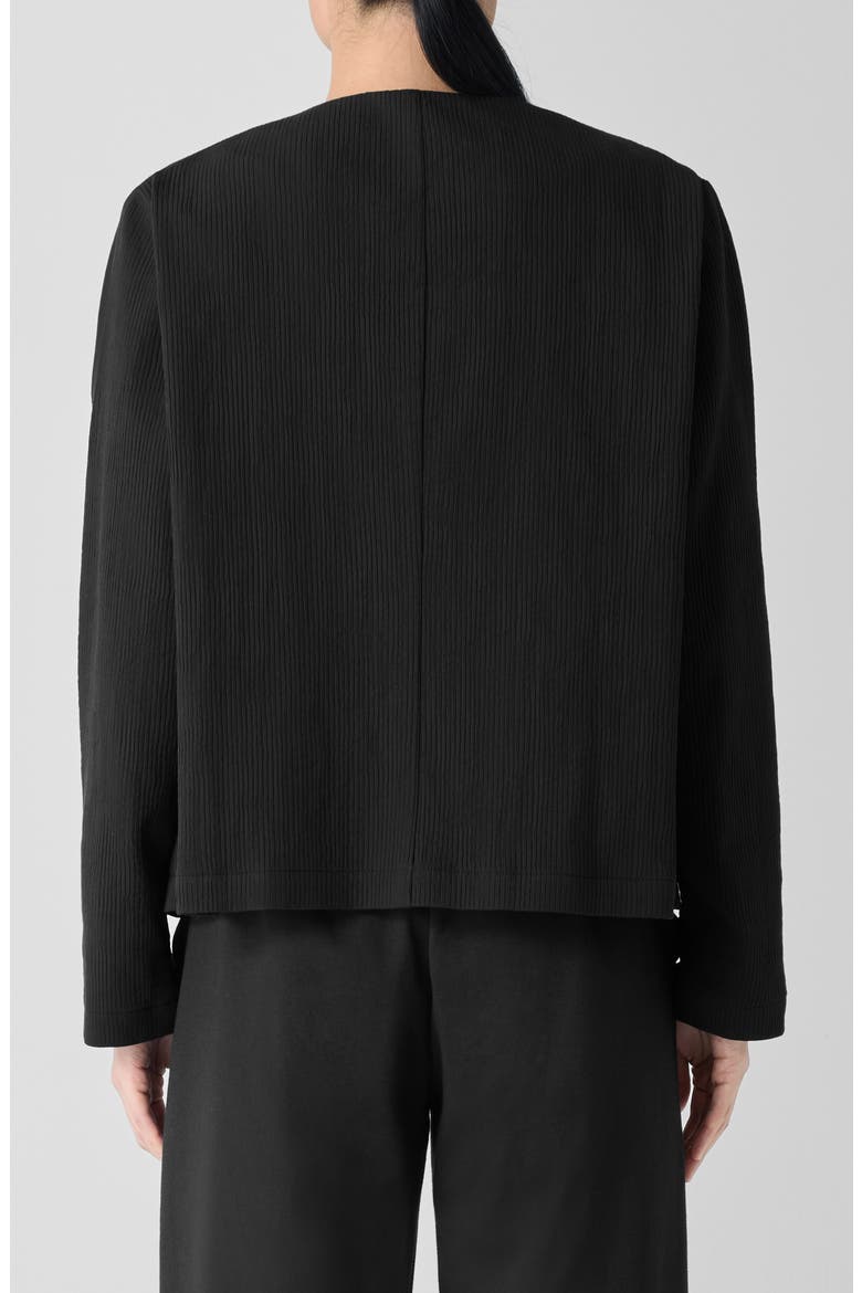 V-Neck Organic Cotton Jacket, Alternate, color, BLACK