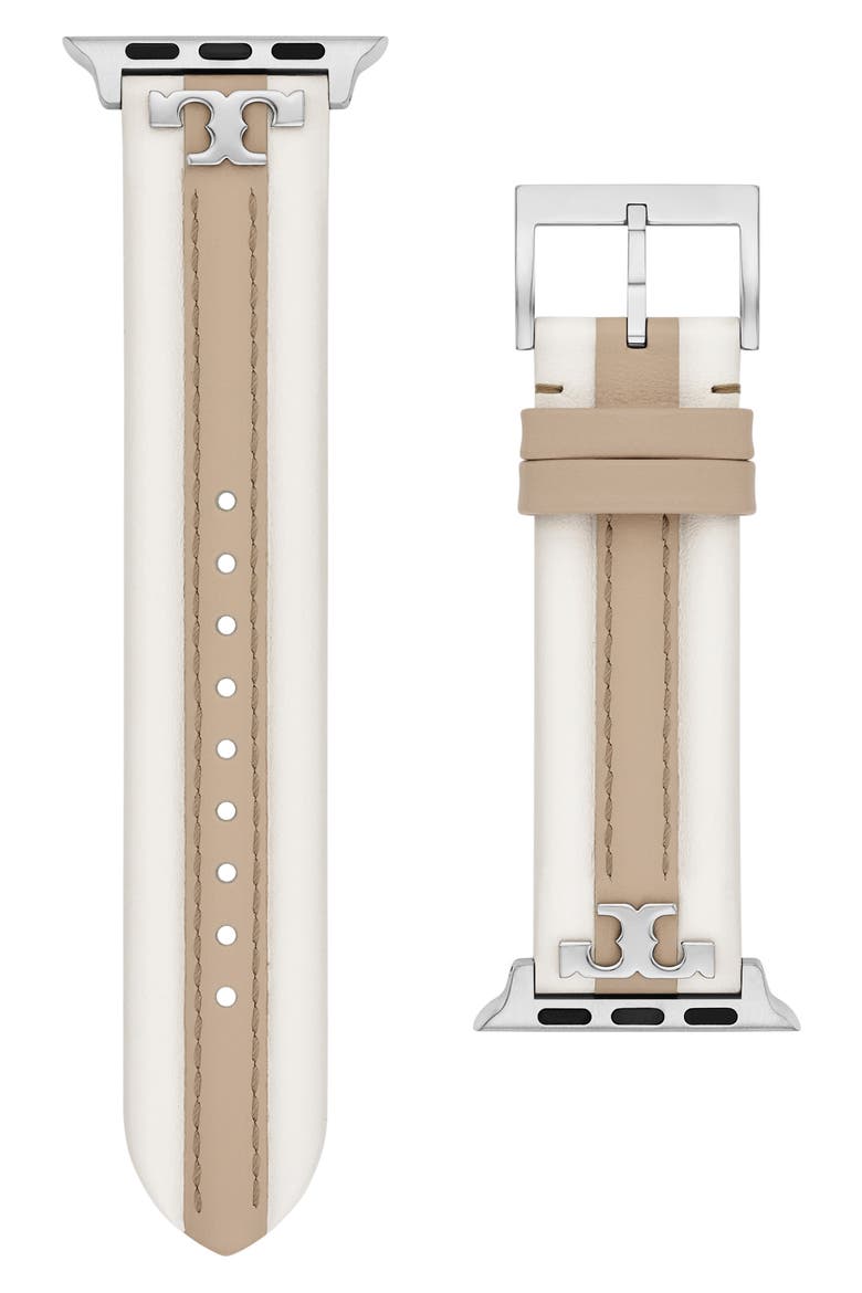 Kira Leather Apple Watch® Strap, 20mm (Nordstrom Exclusive), Main, color, IVORY