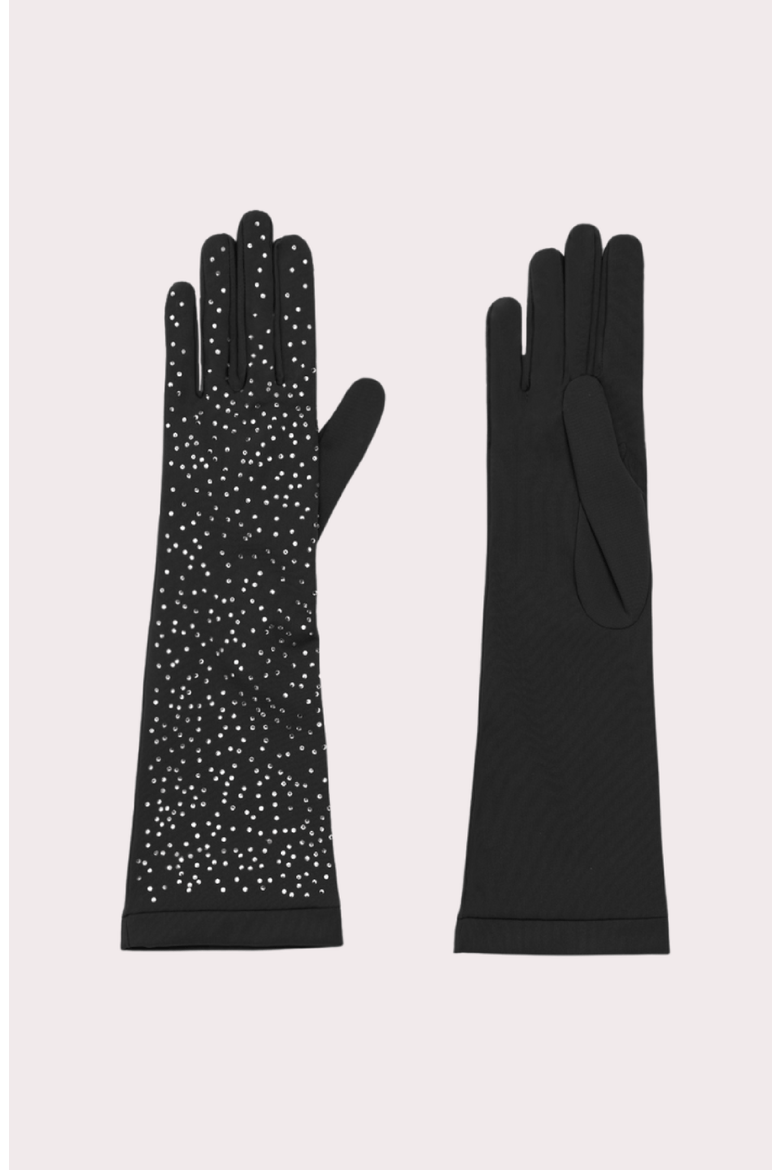 Grace Glove with Handset Crystals, Main, color, Black