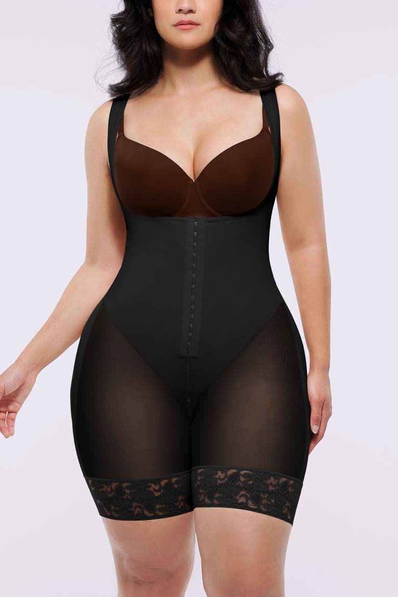 AirSlim® Extreme Compression Open Bust Bodysuit, Alternate, color, Black
