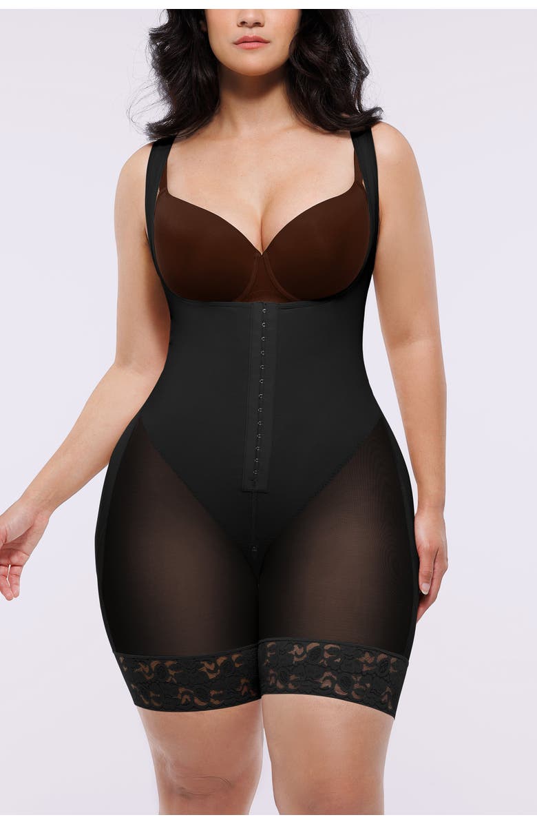 Shapellx AirSlim<sup>®</sup> Extreme Compression Open Bust Bodysuit, Alternate, color, Black