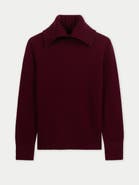 Gobi Cashmere Slit T-Neck Sweater