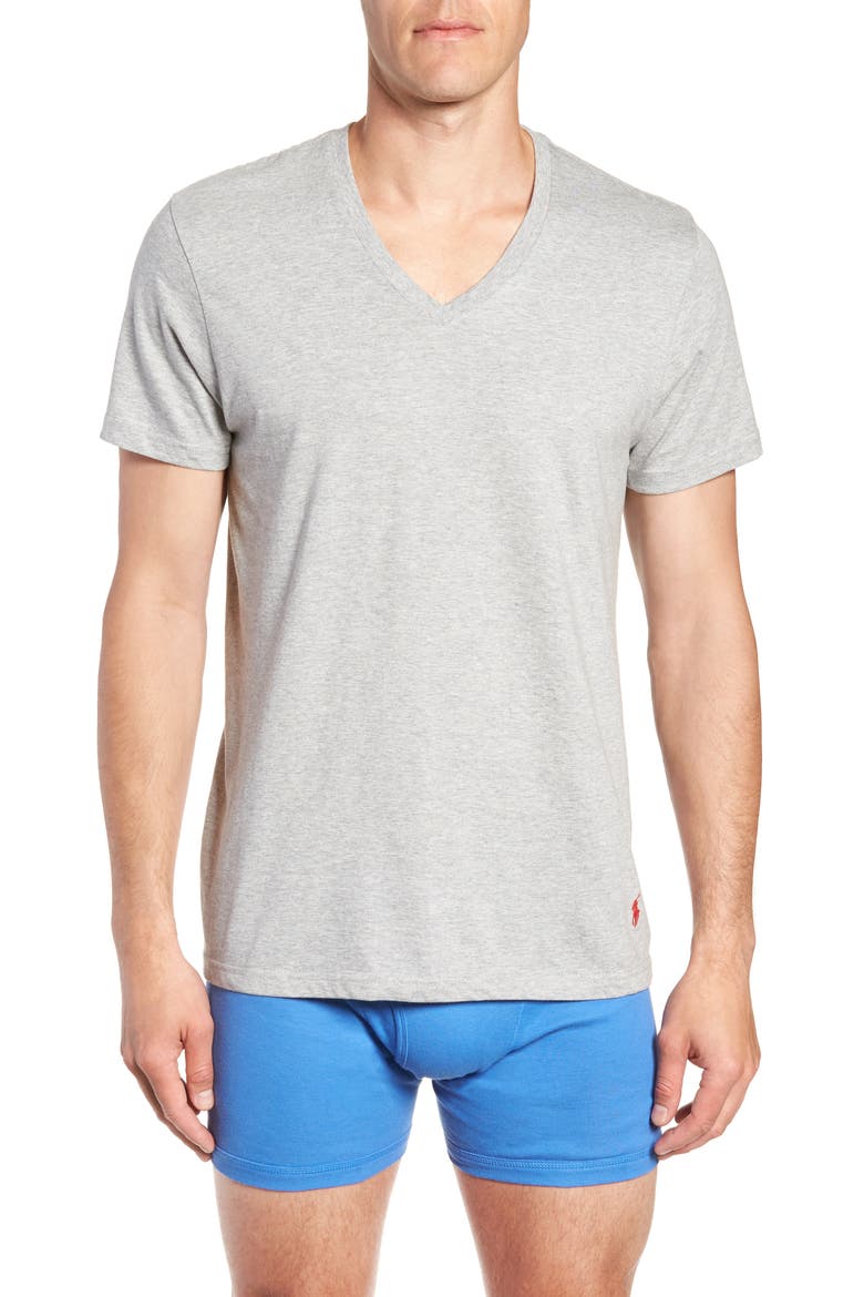 3-Pack V-Neck Undershirts, Alternate, color, ANH/MAH/PB