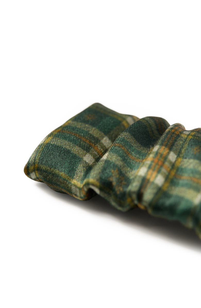 OLAH Grevelyn Silk Hair Barrette Clip, Alternate, color, Green