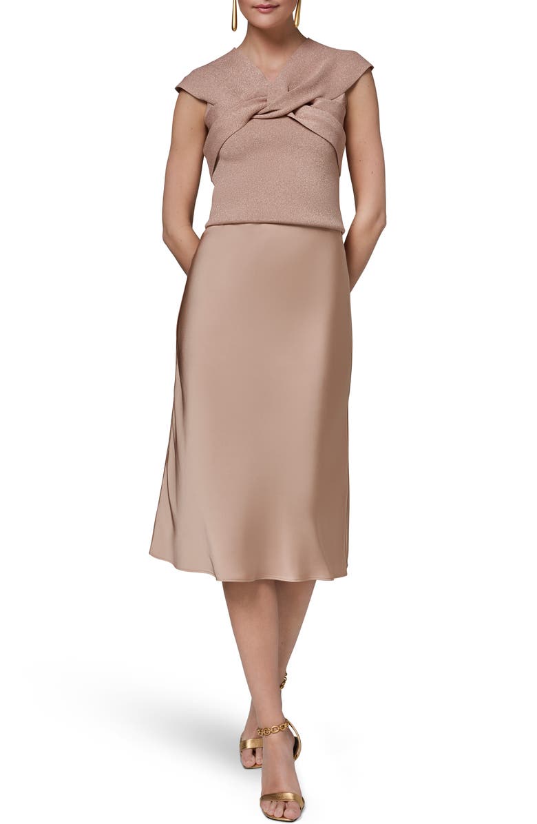 Donna Karan New York Bias Midi Skirt, Alternate, color, Umbria