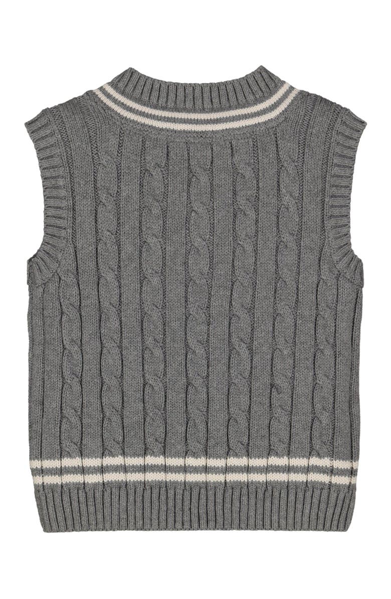 Hope & Henry Baby Boys' Organic Cricket Sweater Vest, Infant, Alternate, color, Grey & White