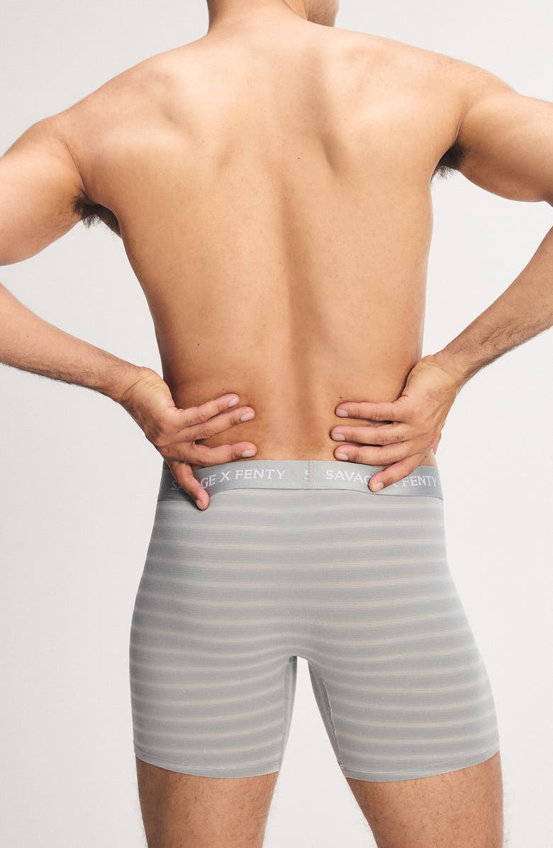 SAVAGE X FENTY Sheer Line Boxer Briefs, Alternate, color, Deep Grey