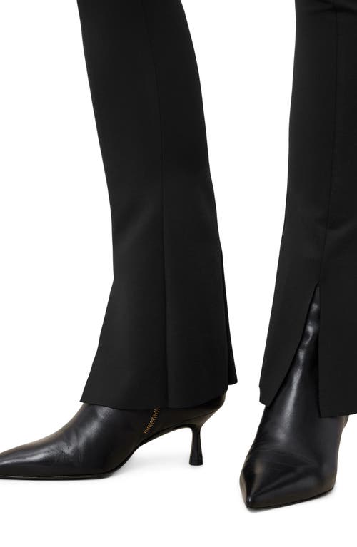 Allsaints Ryla Slit Hem Flare Cuffs In Black