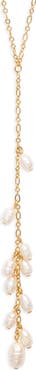 Nordstrom Demi-Fine Faux Pearl Lariat Necklace