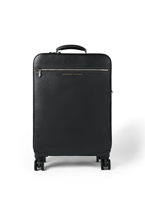 Grained calfskin suitcase