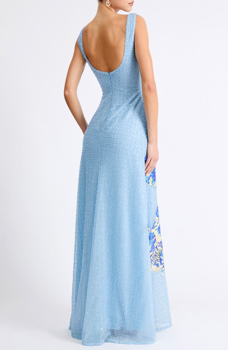 HELSI Jackie Beaded Gown, Alternate, color, Baby Blue