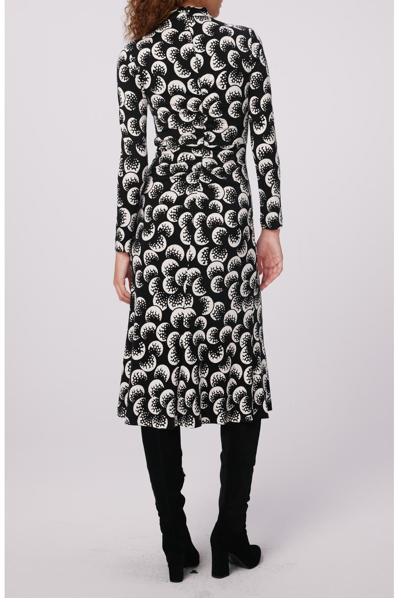 Emanuelle Print Mock Neck Midi Dress, Alternate, color, MOON LANDING LG