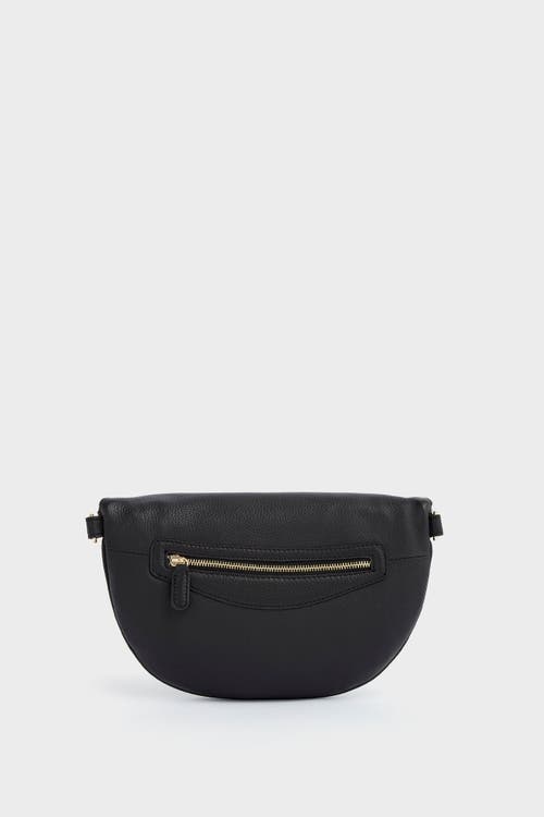 Osprey London The Hendrix Leather Sling Bag In Black