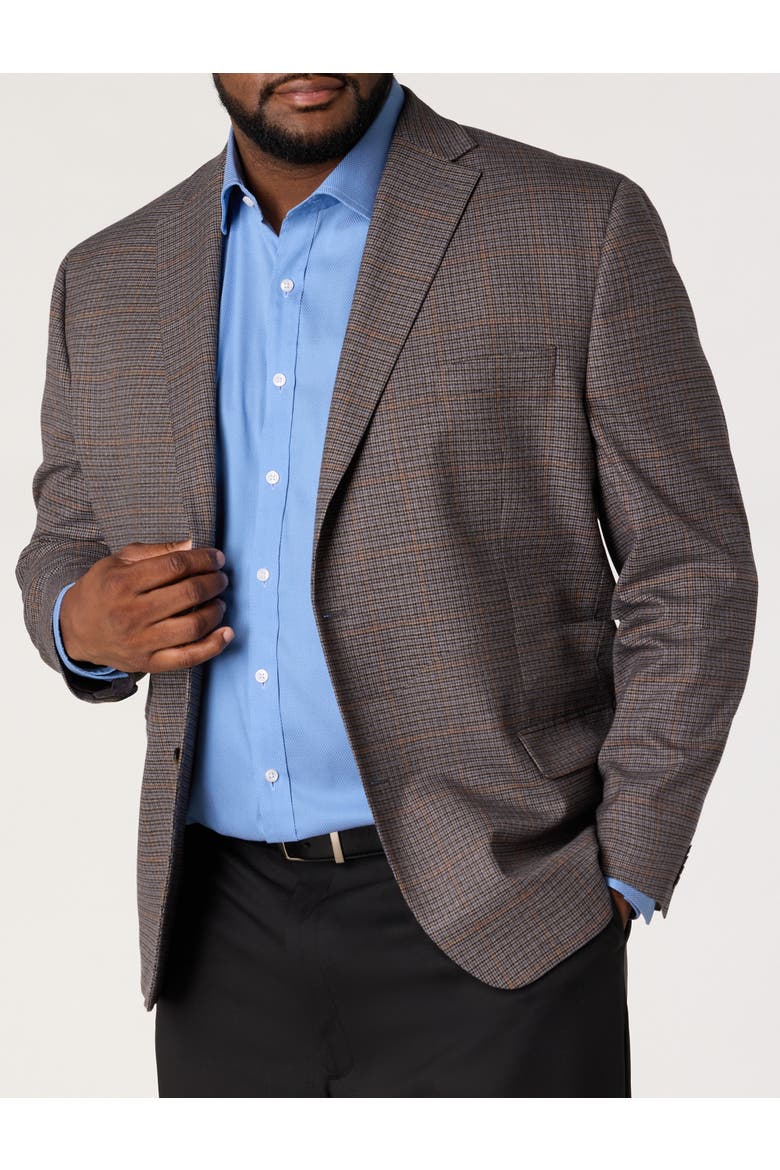 Big & Tall Tonal Houndstooth Sport Coat, Main, color, TAN