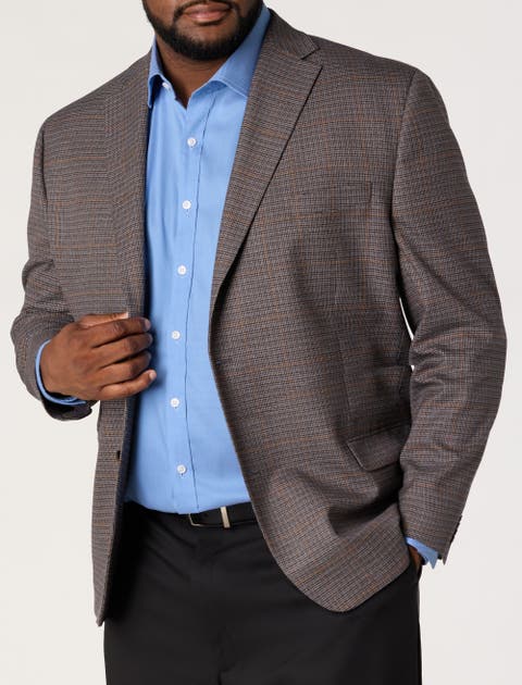 Big & Tall Tonal Houndstooth Sport Coat